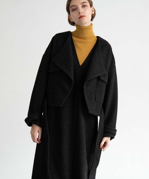 CEDNIE（セドニー）の「タートルネックハイゲージニット（ニット/セーター・レディース・マスタード/ライトグレー/アイボリー/ブラック・M）」の12枚目の写真