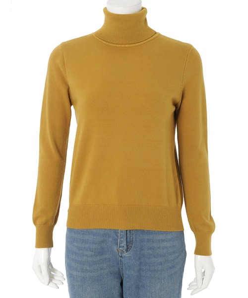 CEDNIE（セドニー）の「タートルネックハイゲージニット（ニット/セーター・レディース・マスタード/ライトグレー/アイボリー/ブラック・M）」の22枚目の写真