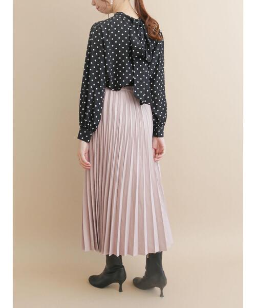 Te chichi（テチチ）の「ドットプリント2WAYボウタイブラウス（シャツ/ブラウス・レディース・ブラック/オフホワイト・ﾌﾘ-）」の3枚目の写真