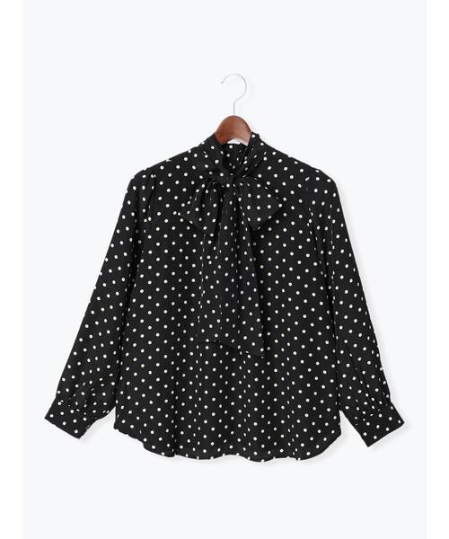 Te chichi（テチチ）の「ドットプリント2WAYボウタイブラウス（シャツ/ブラウス・レディース・ブラック/オフホワイト・ﾌﾘ-）」の16枚目の写真