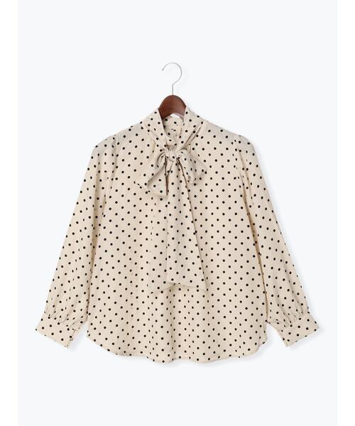 Te chichi（テチチ）の「ドットプリント2WAYボウタイブラウス（シャツ/ブラウス・レディース・ブラック/オフホワイト・ﾌﾘ-）」の15枚目の写真