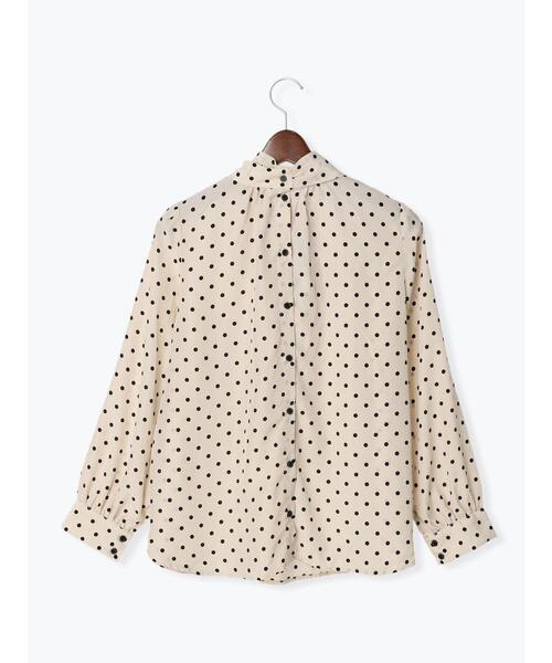 Te chichi（テチチ）の「ドットプリント2WAYボウタイブラウス（シャツ/ブラウス・レディース・ブラック/オフホワイト・ﾌﾘ-）」の14枚目の写真
