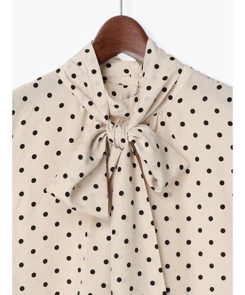 Te chichi（テチチ）の「ドットプリント2WAYボウタイブラウス（シャツ/ブラウス・レディース・ブラック/オフホワイト・ﾌﾘ-）」の13枚目の写真