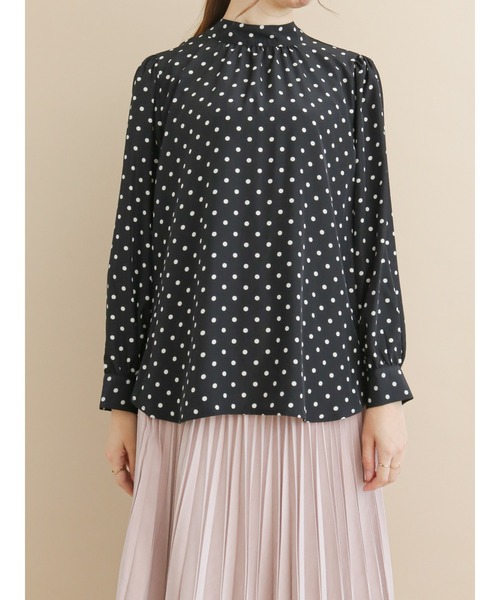 Te chichi（テチチ）の「ドットプリント2WAYボウタイブラウス（シャツ/ブラウス・レディース・ブラック/オフホワイト・ﾌﾘ-）」の7枚目の写真