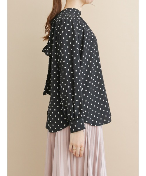 Te chichi（テチチ）の「ドットプリント2WAYボウタイブラウス（シャツ/ブラウス・レディース・ブラック/オフホワイト・ﾌﾘ-）」の8枚目の写真