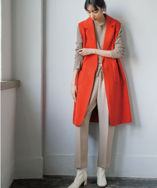 OPAQUE.CLIP（オペークドットクリップ）の「◆Filivivi/フィルビビ FOLCO フレアスリーブニット【WEB限定カラー】（ニット/セーター・レディース・ライトグリーン/ネイビー/サンドベージュ/ブラック/カーキ/ホワイト系/ブルー系7/ライトオレンジ系・34/36/38/40/42）」の20枚目の写真