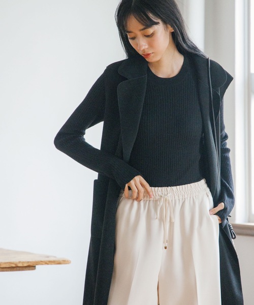 OPAQUE.CLIP（オペークドットクリップ）の「◆Filivivi/フィルビビ FOLCO フレアスリーブニット【WEB限定カラー】（ニット/セーター・レディース・ライトグリーン/ネイビー/サンドベージュ/ブラック/カーキ/ホワイト系/ブルー系7/ライトオレンジ系・34/36/38/40/42）」の10枚目の写真