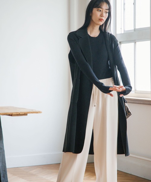 OPAQUE.CLIP（オペークドットクリップ）の「◆Filivivi/フィルビビ FOLCO フレアスリーブニット【WEB限定カラー】（ニット/セーター・レディース・ライトグリーン/ネイビー/サンドベージュ/ブラック/カーキ/ホワイト系/ブルー系7/ライトオレンジ系・34/36/38/40/42）」の12枚目の写真