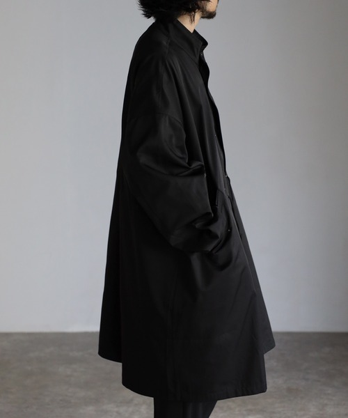 CREARE -LINO-（クレアーレリノ）の「オーバーサイズ ルーズ スタンド モッズコート M-65 <ユニセックス>（モッズコート・メンズ・ブラック/シルバーグレー・M/L）」の17枚目の写真