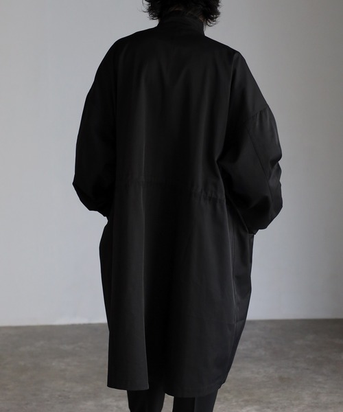 CREARE -LINO-（クレアーレリノ）の「オーバーサイズ ルーズ スタンド モッズコート M-65 <ユニセックス>（モッズコート・メンズ・ブラック/シルバーグレー・M/L）」の18枚目の写真
