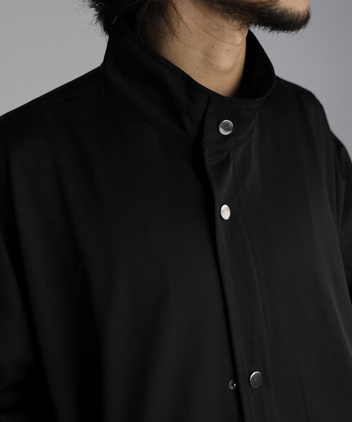 CREARE -LINO-（クレアーレリノ）の「オーバーサイズ ルーズ スタンド モッズコート M-65 <ユニセックス>（モッズコート・メンズ・ブラック/シルバーグレー・M/L）」の19枚目の写真