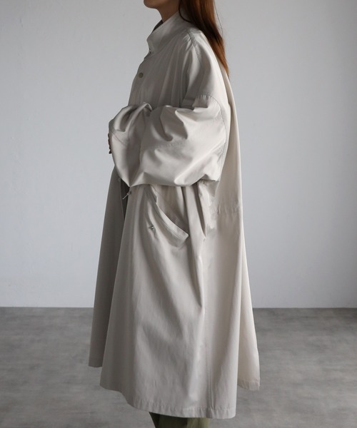 CREARE -LINO-（クレアーレリノ）の「オーバーサイズ ルーズ スタンド モッズコート M-65 <ユニセックス>（モッズコート・メンズ・ブラック/シルバーグレー・M/L）」の10枚目の写真