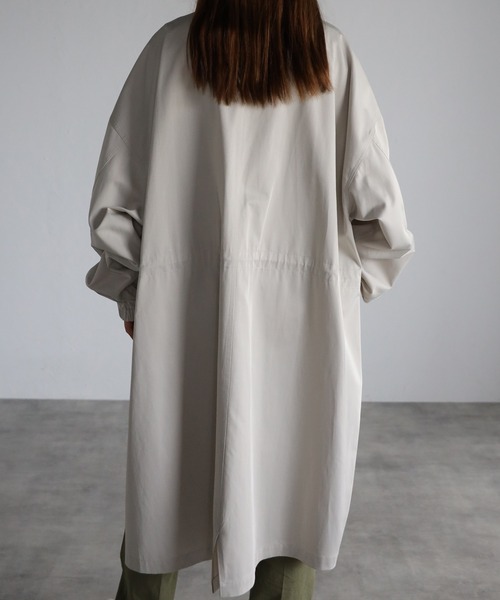 CREARE -LINO-（クレアーレリノ）の「オーバーサイズ ルーズ スタンド モッズコート M-65 <ユニセックス>（モッズコート・メンズ・ブラック/シルバーグレー・M/L）」の11枚目の写真