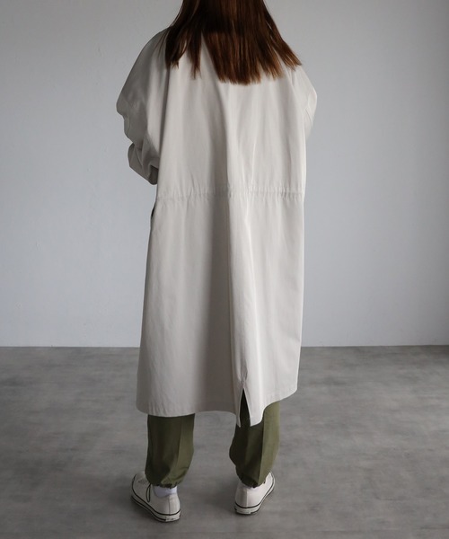 CREARE -LINO-（クレアーレリノ）の「オーバーサイズ ルーズ スタンド モッズコート M-65 <ユニセックス>（モッズコート・メンズ・ブラック/シルバーグレー・M/L）」の14枚目の写真