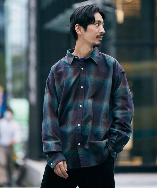 JOURNAL STANDARD(ジャーナルスタンダード)の「オンブレーチェック フランネルシャツ(シャツ/ブラウス・メンズ・タン/ライトグリーン/ベージュ/ネイビー・SMALL/MEDIUM/LARGE)」の20枚目の写真