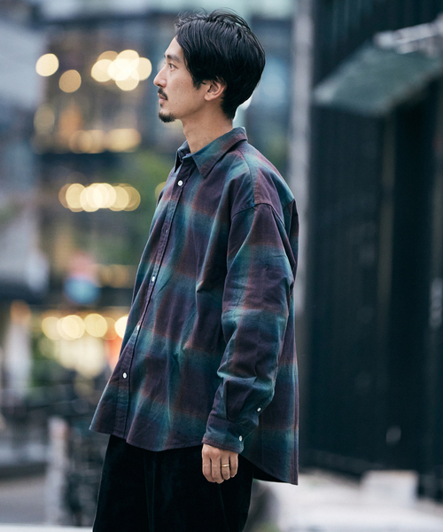 JOURNAL STANDARD(ジャーナルスタンダード)の「オンブレーチェック フランネルシャツ(シャツ/ブラウス・メンズ・タン/ライトグリーン/ベージュ/ネイビー・SMALL/MEDIUM/LARGE)」の21枚目の写真