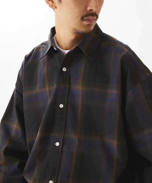 セール】オンブレーチェック フランネルシャツ（シャツ/ブラウス