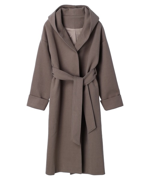 DURAS(デュラス)の「フード付きガウンコート(その他アウター・レディース・ブラック/モカ/ホワイト・FREE)」の7枚目の写真