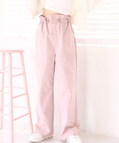 one after another NICE CLAUP（ワンアフターアナザーナイスクラップ）の「ナイロンスラックスパンツ（スラックス・レディース・ブラック/アイボリー/ピンク・SMALL/MEDIUM）」の3枚目の写真