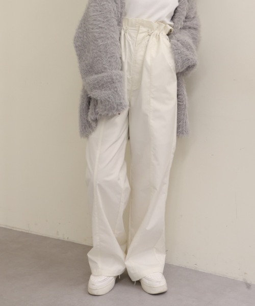 one after another NICE CLAUP（ワンアフターアナザーナイスクラップ）の「ナイロンスラックスパンツ（スラックス・レディース・ブラック/アイボリー/ピンク・SMALL/MEDIUM）」の2枚目の写真