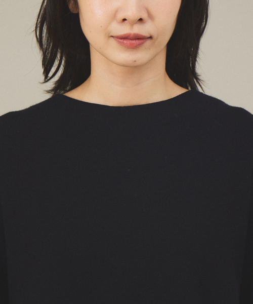 qualite（カリテ）の「ドッキングニットプルオーバー（ニット/セーター・レディース・ブラック/オフホワイト・フリー）」の9枚目の写真