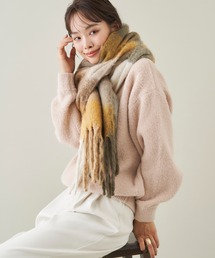 Shelly island | ボリュームチェックフリンジマフラー(マフラー)