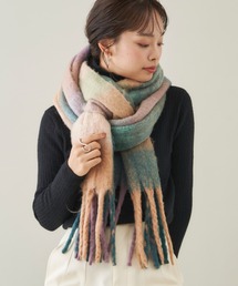 Shelly island | ボリュームチェックフリンジマフラー(マフラー)