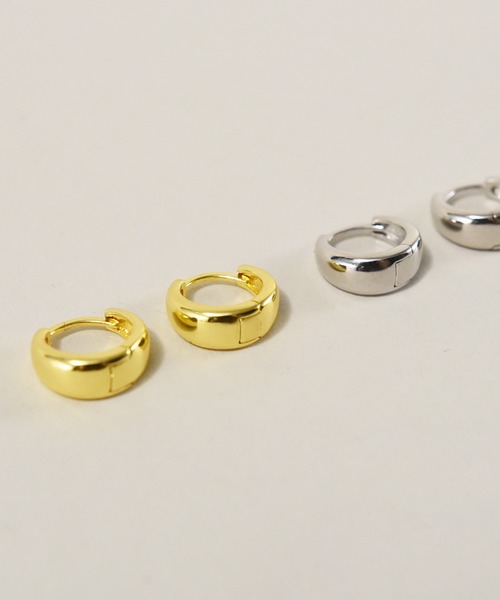 styiro(スタイロ)の「シルバー925金属アレルギー対応 扇型メタルフープピアス/選べるサイズ・カラー♪(ピアス(両耳用)・レディース・ゴールド/シルバー・14/10/16)」の7枚目の写真