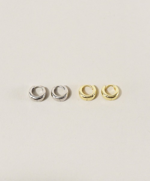 styiro(スタイロ)の「シルバー925金属アレルギー対応 扇型メタルフープピアス/選べるサイズ・カラー♪(ピアス(両耳用)・レディース・ゴールド/シルバー・14/10/16)」の6枚目の写真