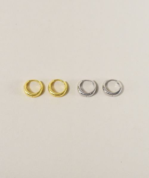 styiro(スタイロ)の「シルバー925金属アレルギー対応 扇型メタルフープピアス/選べるサイズ・カラー♪(ピアス(両耳用)・レディース・ゴールド/シルバー・14/10/16)」の10枚目の写真
