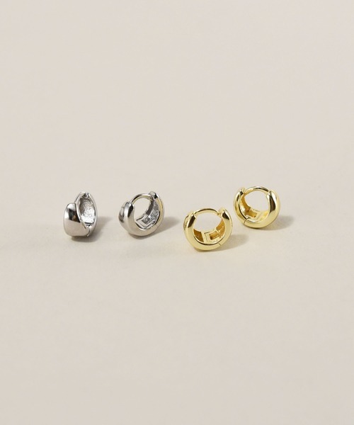 styiro(スタイロ)の「シルバー925金属アレルギー対応 扇型メタルフープピアス/選べるサイズ・カラー♪(ピアス(両耳用)・レディース・ゴールド/シルバー・14/10/16)」の9枚目の写真