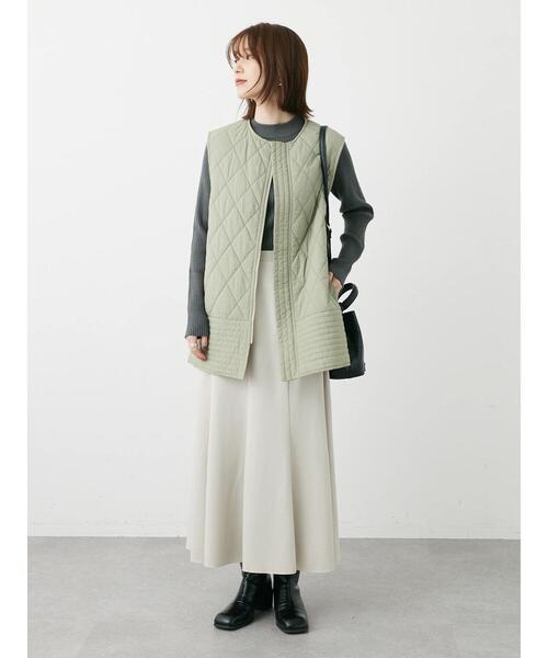 Green　Parks（グリーンパークス）の「モックネックニットプルオーバー（ニット/セーター・レディース・グリーン/ブルー/杢グレー/レッド・FREE）」の7枚目の写真