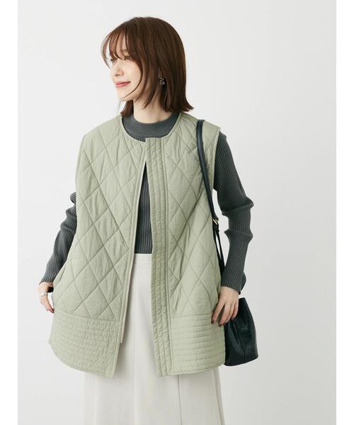 Green　Parks（グリーンパークス）の「モックネックニットプルオーバー（ニット/セーター・レディース・グリーン/ブルー/杢グレー/レッド・FREE）」の9枚目の写真