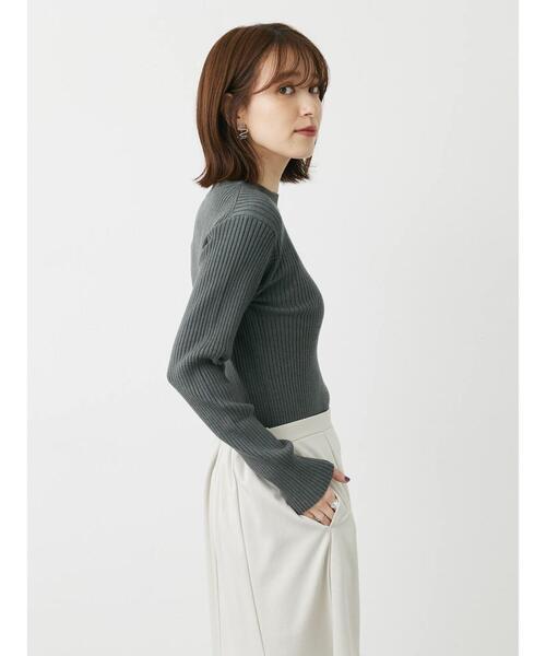 Green　Parks（グリーンパークス）の「モックネックニットプルオーバー（ニット/セーター・レディース・グリーン/ブルー/杢グレー/レッド・FREE）」の10枚目の写真