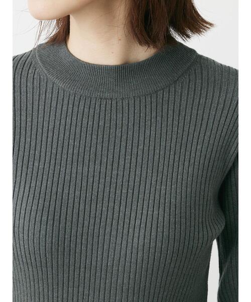 Green　Parks（グリーンパークス）の「モックネックニットプルオーバー（ニット/セーター・レディース・グリーン/ブルー/杢グレー/レッド・FREE）」の12枚目の写真