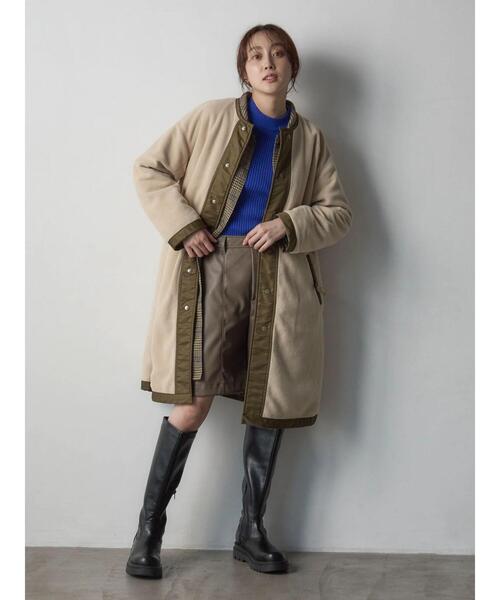 Green　Parks（グリーンパークス）の「モックネックニットプルオーバー（ニット/セーター・レディース・グリーン/ブルー/杢グレー/レッド・FREE）」の20枚目の写真