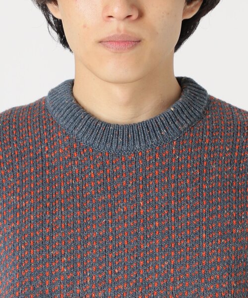 JOURNAL STANDARD(ジャーナルスタンダード)の「カラーネップ バーズアイニット(ニット/セーター・メンズ・ブラック/ベージュ/ライトグリーン/クリアブルー・MEDIUM/LARGE)」の15枚目の写真