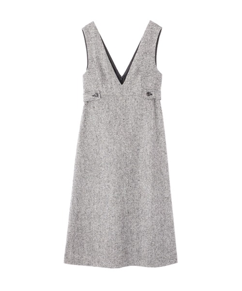 N.(N. Natural Beauty Basic)(エヌエヌナチュラルビューティーベーシック)の「【横田ひかるさん着用】◆ウエストボタンツイードジャンパースカート(ジャンパースカート・レディース・ブラウン/グレー/スミクロ・MEDIUM)」の16枚目の写真