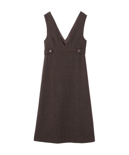 N.(N. Natural Beauty Basic)(エヌエヌナチュラルビューティーベーシック)の「【横田ひかるさん着用】◆ウエストボタンツイードジャンパースカート(ジャンパースカート・レディース・ブラウン/グレー/スミクロ・MEDIUM)」の18枚目の写真