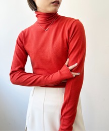 アンゴラタッチフィンガータートルニット