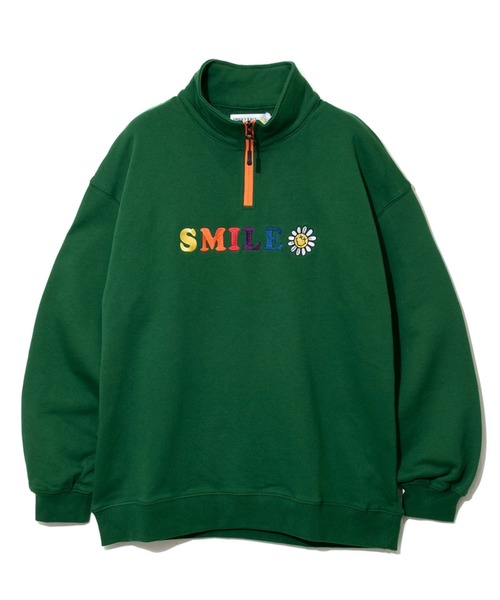 SMILEY FACE/スマイリーフェイス　ハーフジッププルオーバー