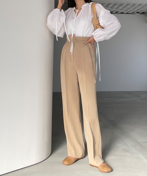 【新品】Ameri シルバーパンツ ベルト付き Sサイズ Ameri（アメリ）の「CLEAR SLENDER BELT HARNESS（ベルト）」 - WEAR