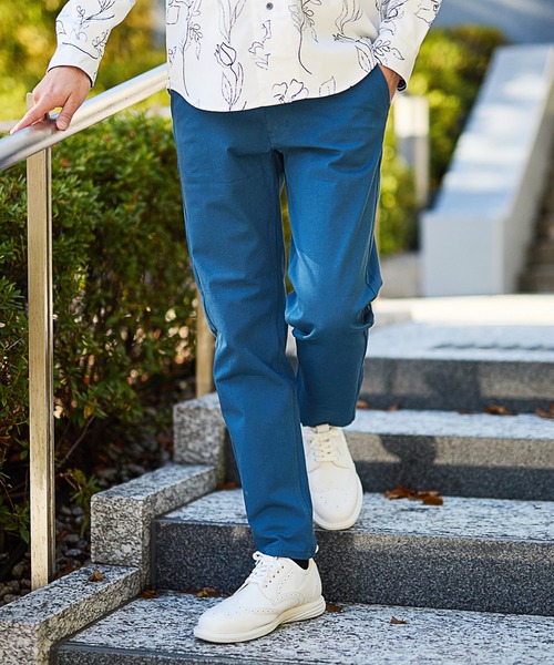 UNION STATION(ユニオンステーション)の「360度ストレッチスリムテーパードパンツ/カラーパンツ(チノパンツ・メンズ・チャコールグレー/ネイビー/ブラック/カーキ/ブルー/ベージュ・S/M/L/LL)」の6枚目の写真