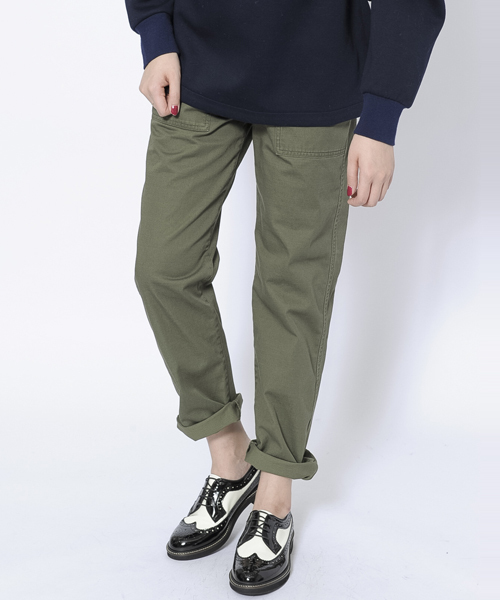 MILKFED.（ミルクフェド）の「【mini10月号掲載】ZIP POCKET FATIGUE PANT（その他パンツ・レディース・オリーブ/ネイビー・SMALL/MEDIUM）」の7枚目の写真