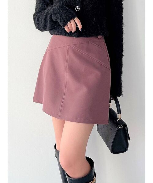 RESEXXY(リゼクシー)の「フロントクロスコンパクトスカパン(その他パンツ・レディース・ピンク/ブラック/アイボリー・FREE)」の3枚目の写真