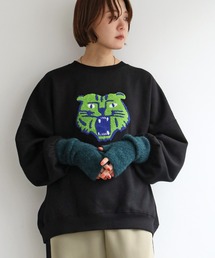 裏起毛トラサガラ刺繍スウェット