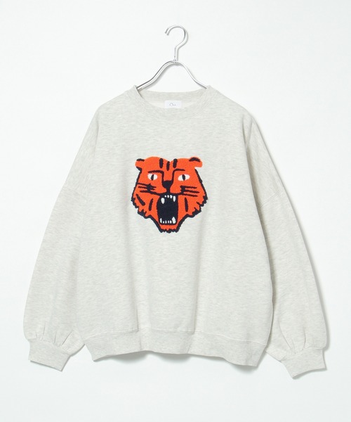 notch.(ノッチ)の「裏起毛トラサガラ刺繍スウェット(スウェット・レディース・ブラック/ライトグレー・M)」の4枚目の写真