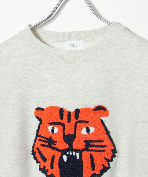 notch.(ノッチ)の「裏起毛トラサガラ刺繍スウェット(スウェット・レディース・ブラック/ライトグレー・M)」の9枚目の写真