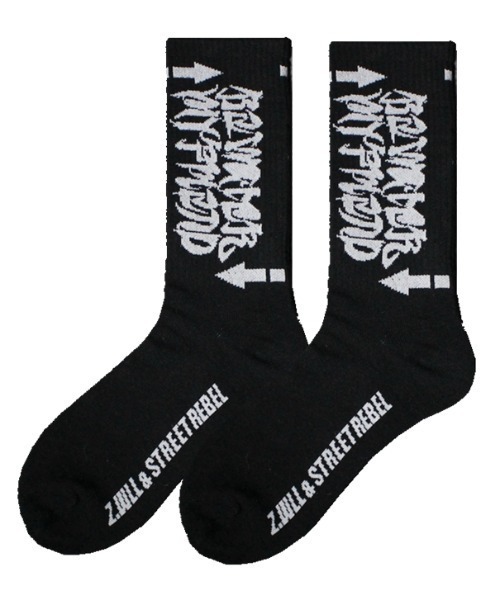 .KOM(ドットコム)の「『.KOM/ドットケーオーエム』ハードデザインソックス(ソックス/靴下・メンズ・ブラック/ホワイト・FREE)」の1枚目の写真