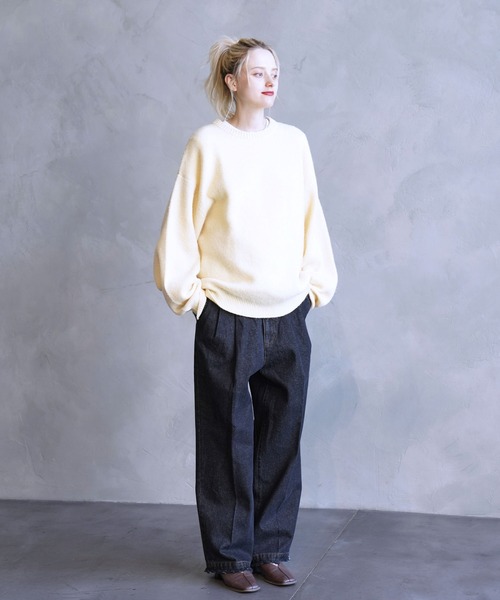 JUNRED(ジュンレッド)の「フリンジデニムワイドテーパードパンツ(デニムパンツ・メンズ・ネイビー/ブラック・S/M/L)」の15枚目の写真